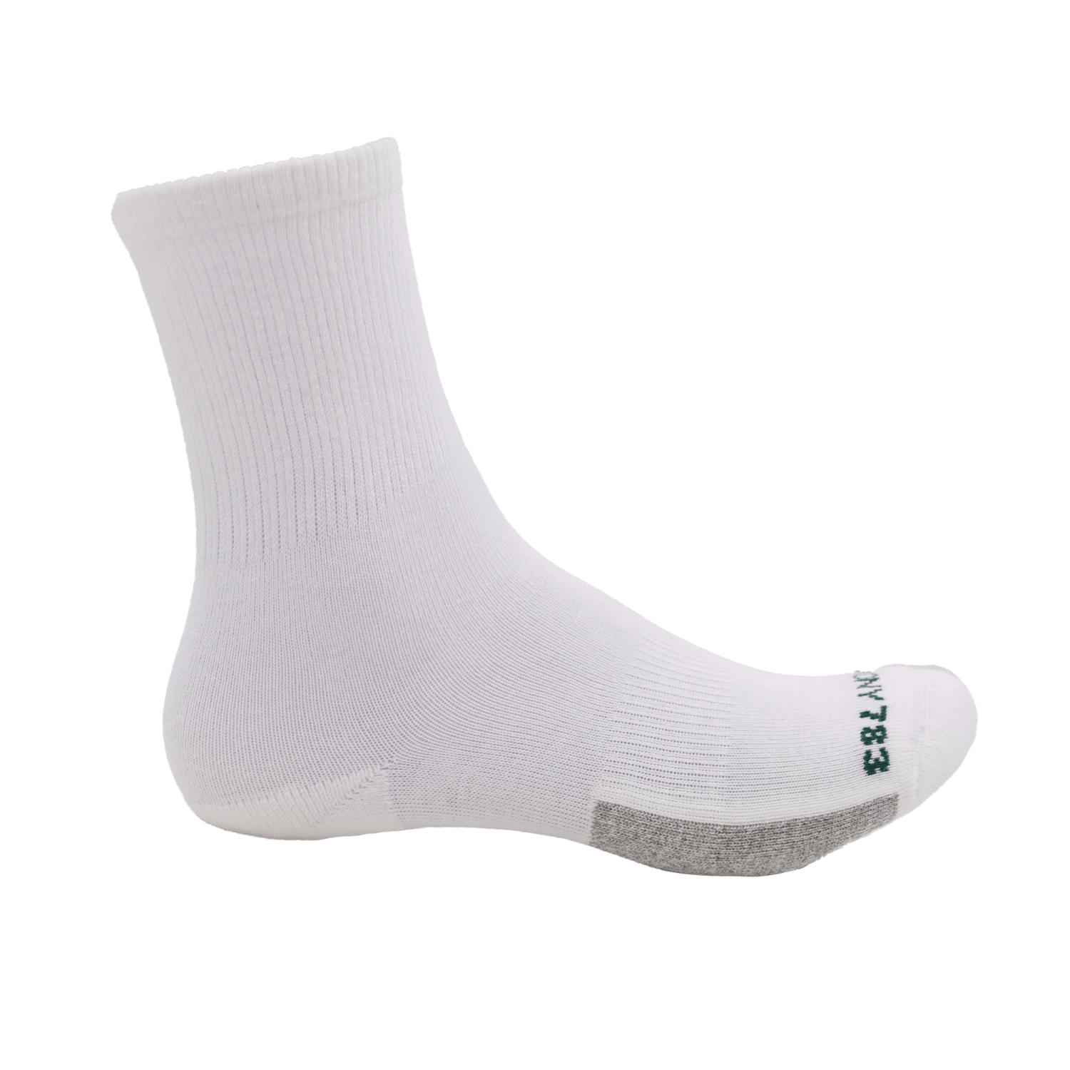 Harmony 783 Crew Style Grounding Socks White Organic Cotton with Silver Stitching
Outside