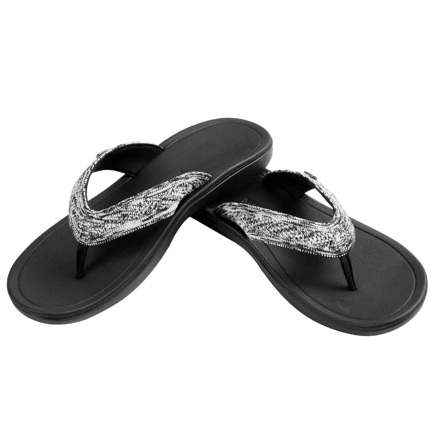 Harmony 783 Tatum knit Flip Flop and sandal
heather grey conductive grounding and earthing footbed
stacked Angle