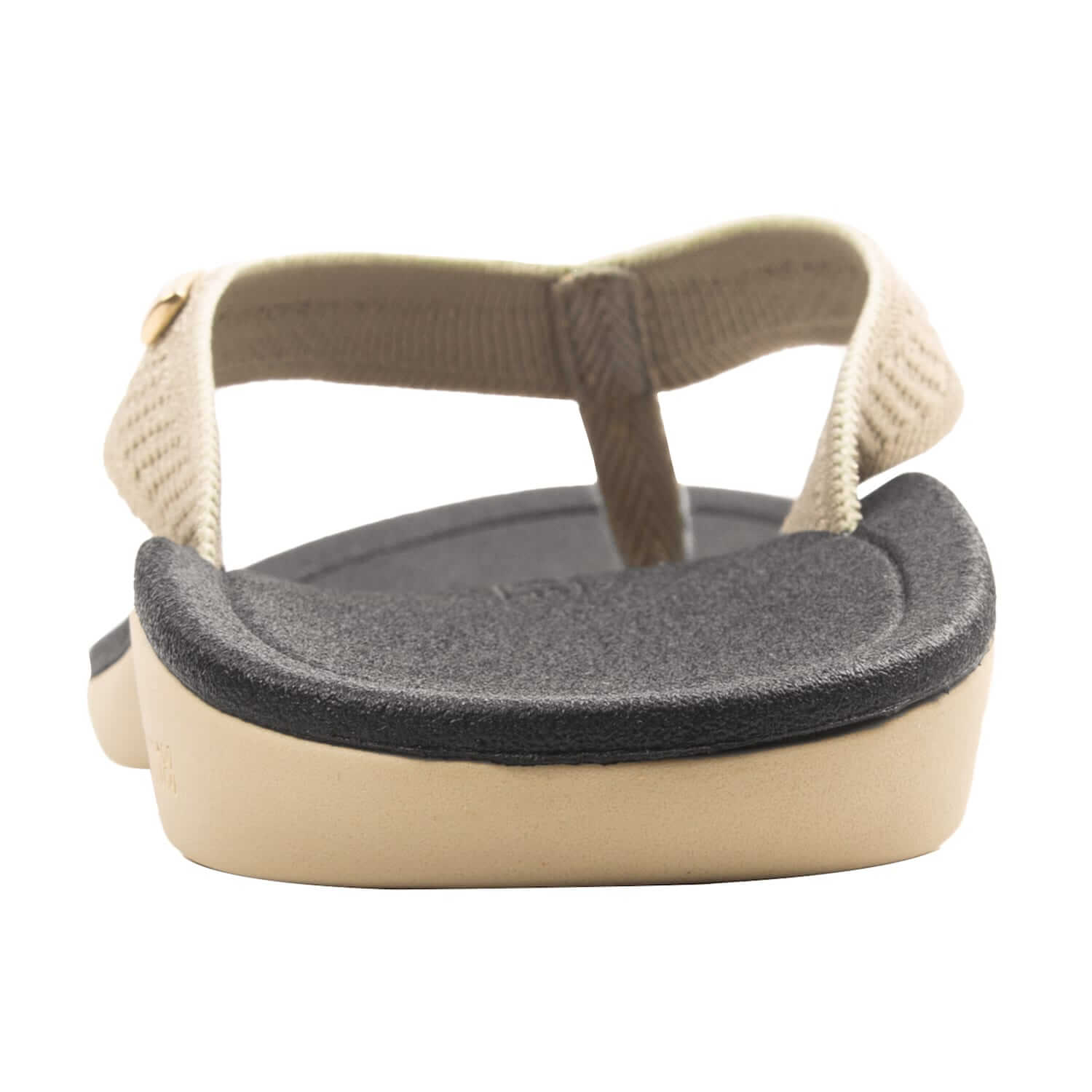 Harmony 783 Tatum platinum knit Flip Flop and sandal
conductive grounding and earthing footbed
heel Angle