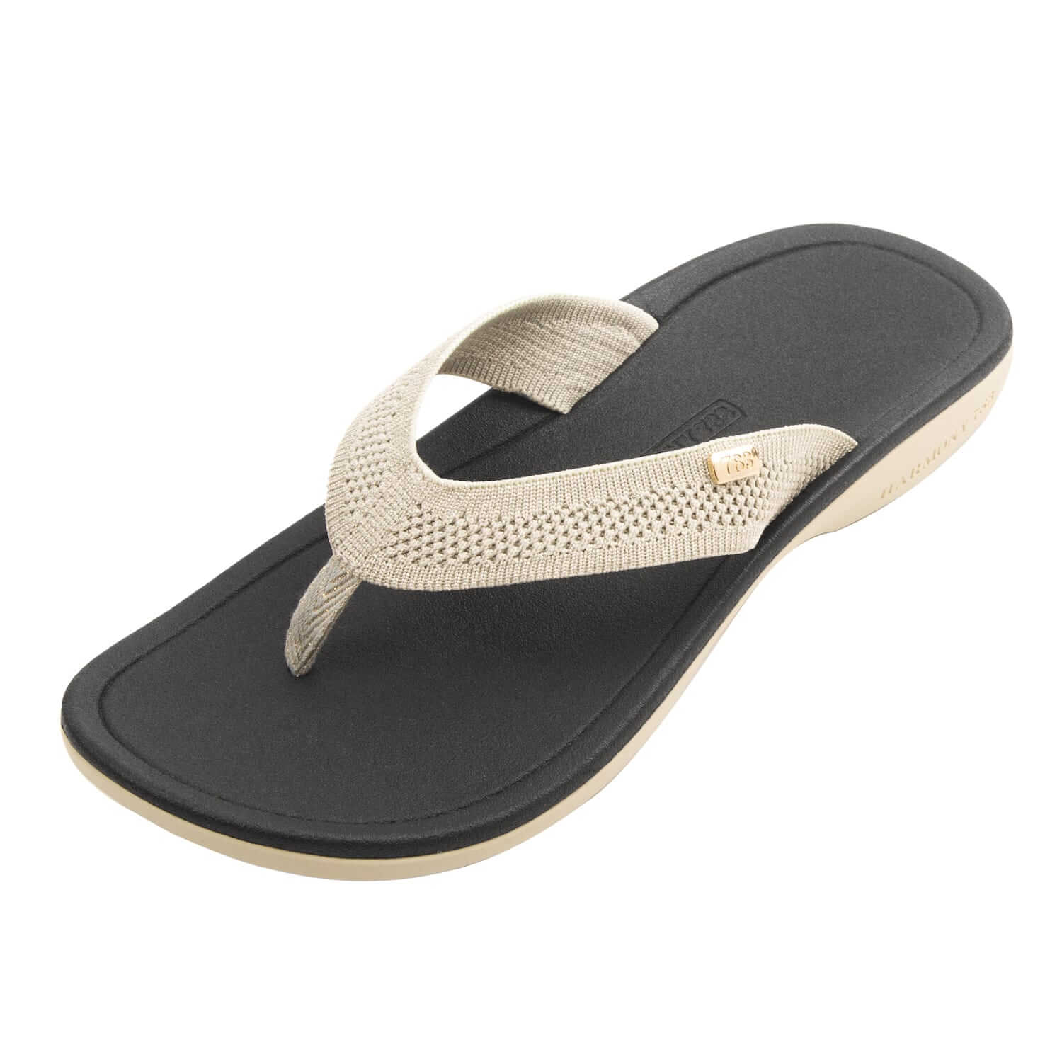 Harmony 783 Tatum platinum knit Flip Flop and sandal
conductive grounding and earthing footbed
hero Angle