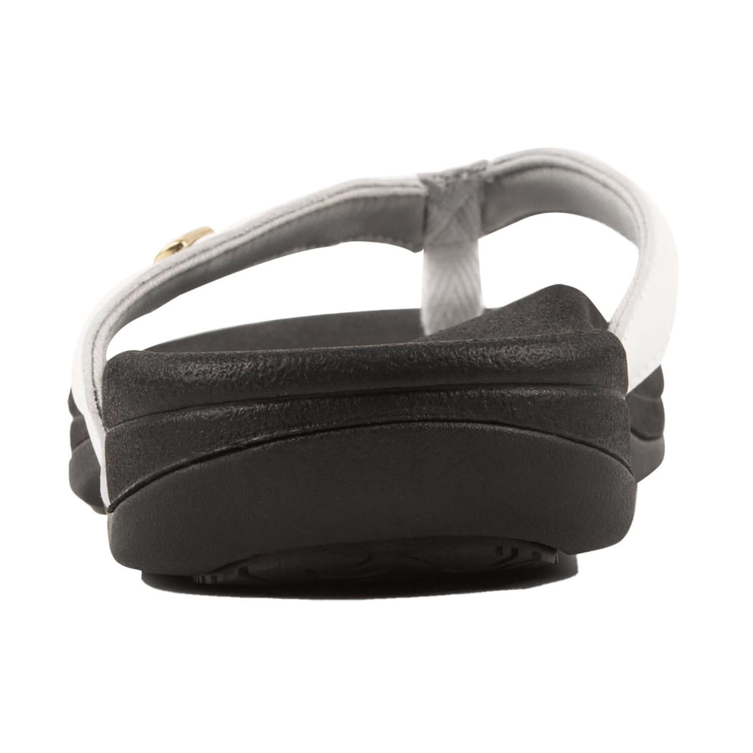 Harmony 783 Women’s Lily White leather Grounding Conductive Earthing Sandal Flip Flop
Heel View