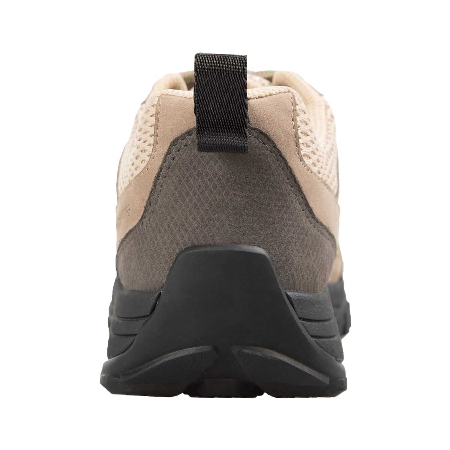 Heel view of the Dakota Khaki and Creme Grounding Trail Shoe
