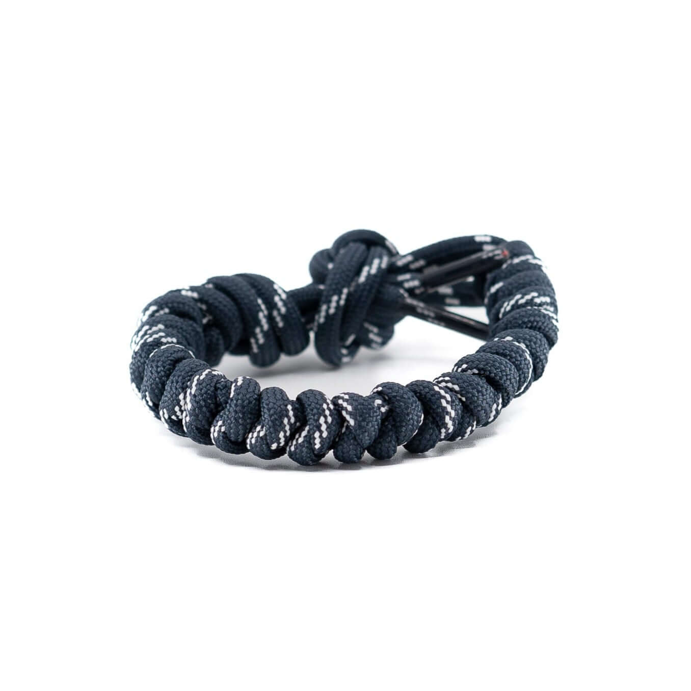 nylon round navy and white shoelace braided