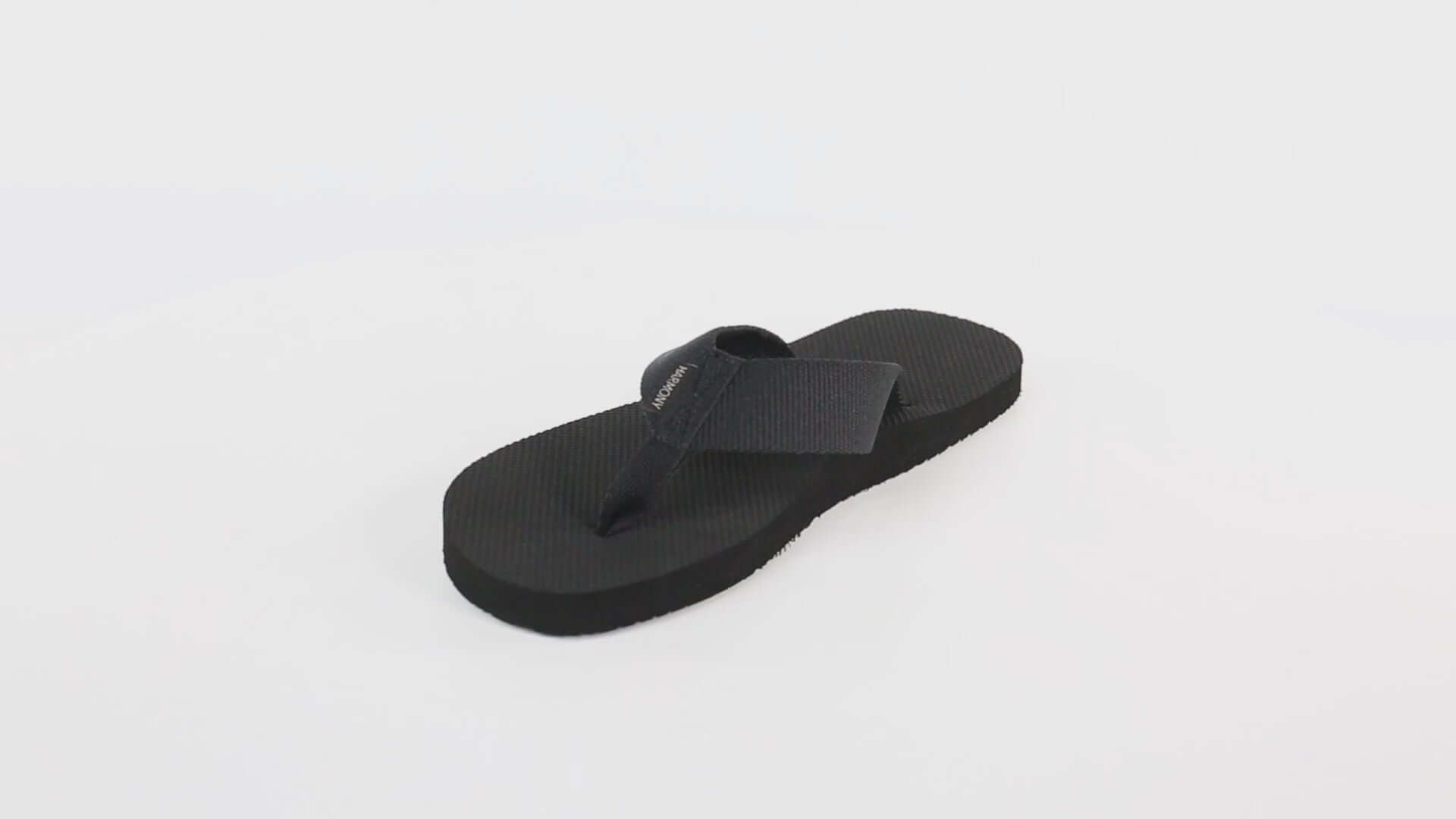 360 video Harmony 783 Men’s Flip Flop Black sandal for grounding and earthing