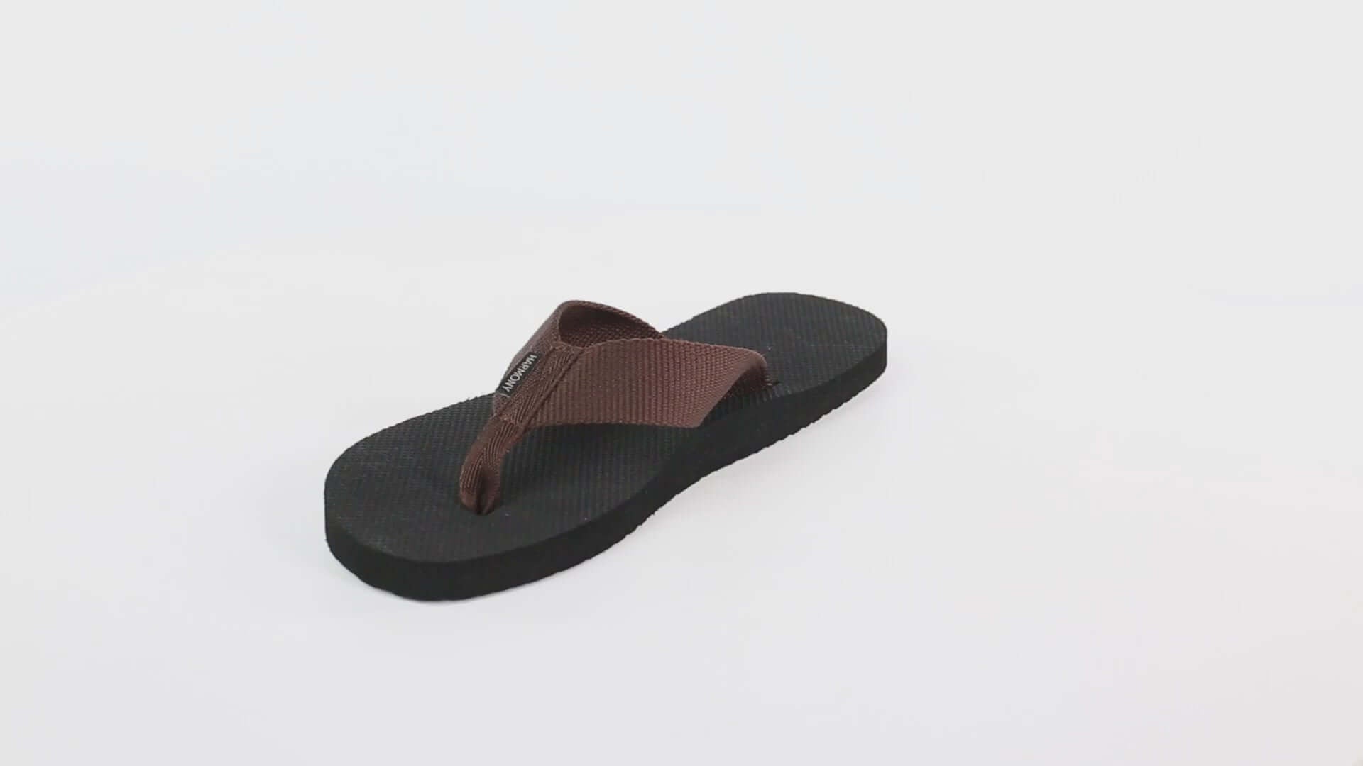 360 video Harmony 783 Men’s Flip Flop Brown sandal for grounding and earthing