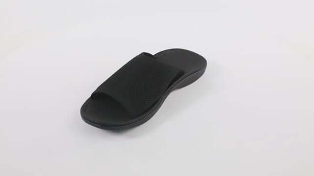 360 video Harmony 783 sophie slide knit black sandal for grounding and earthing