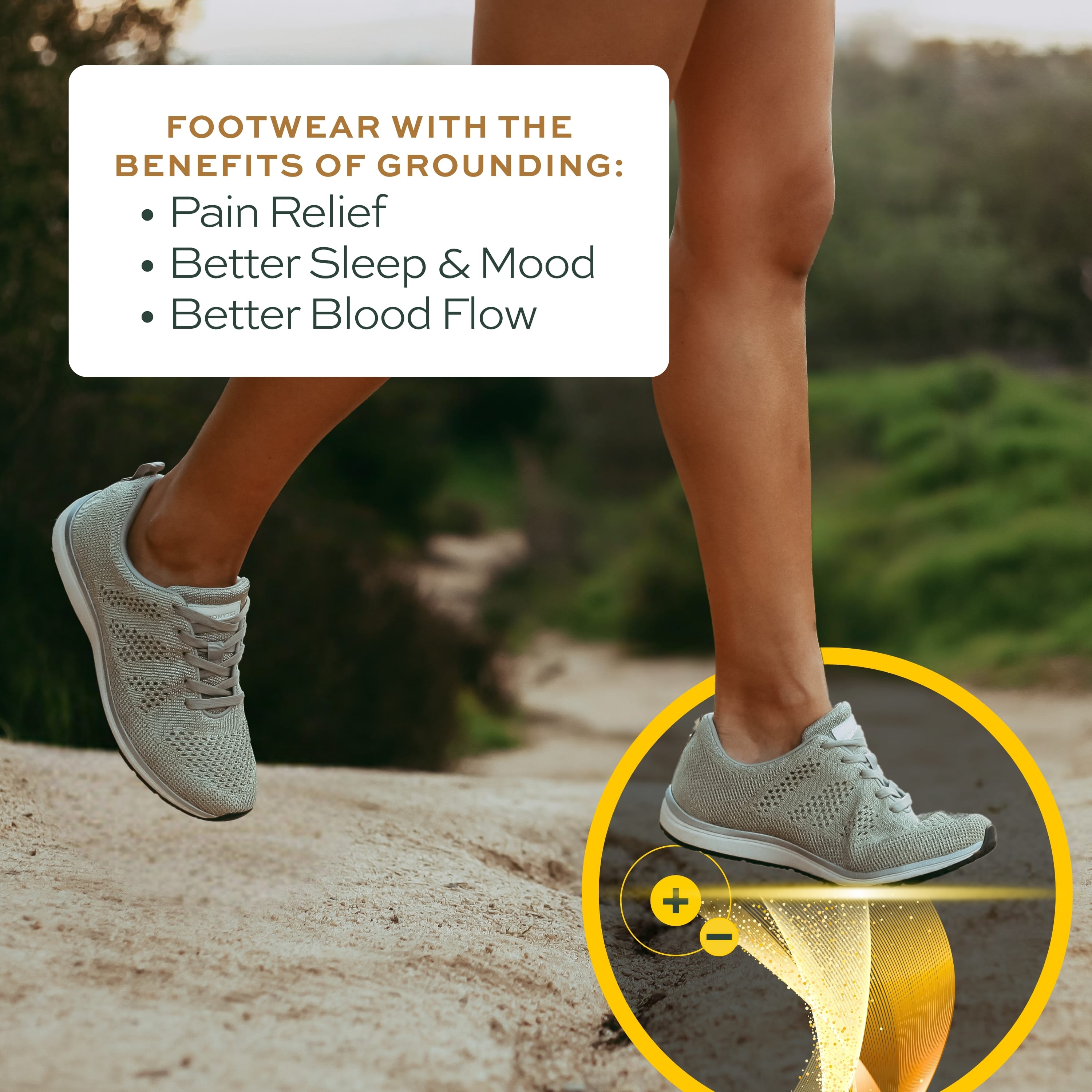 Grounding footwear benefits — Pain Relief, Better Sleep & Mood, Better Blood Flow