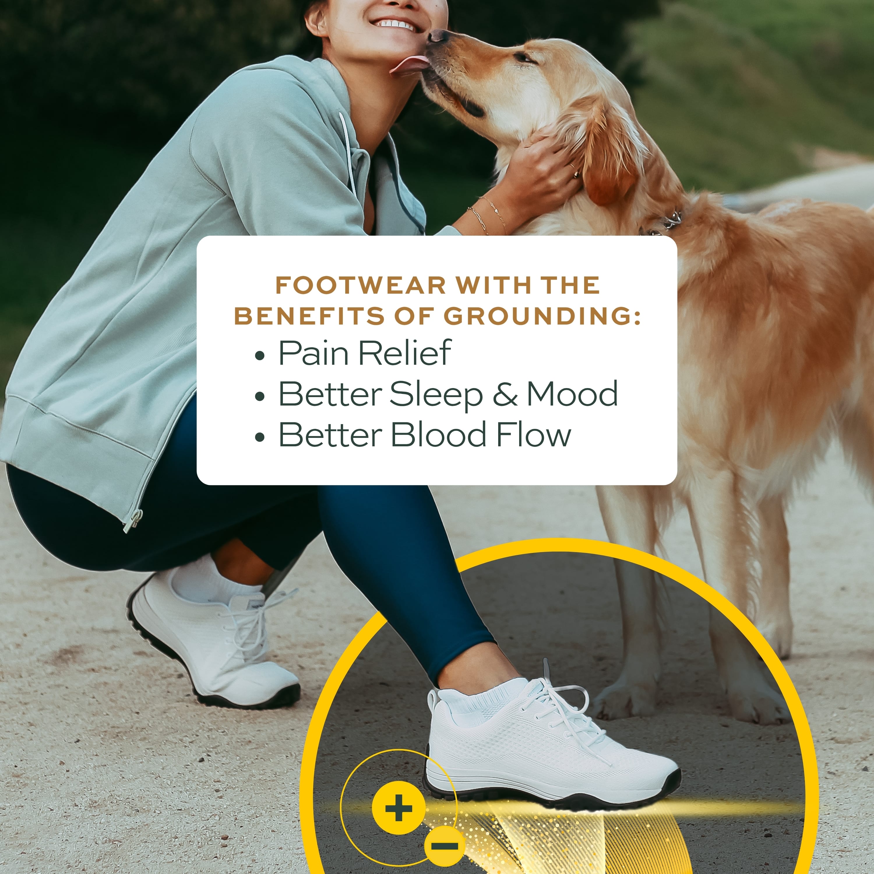 Grounding footwear benefits — Pain Relief, Better Sleep & Mood, Better Blood Flow