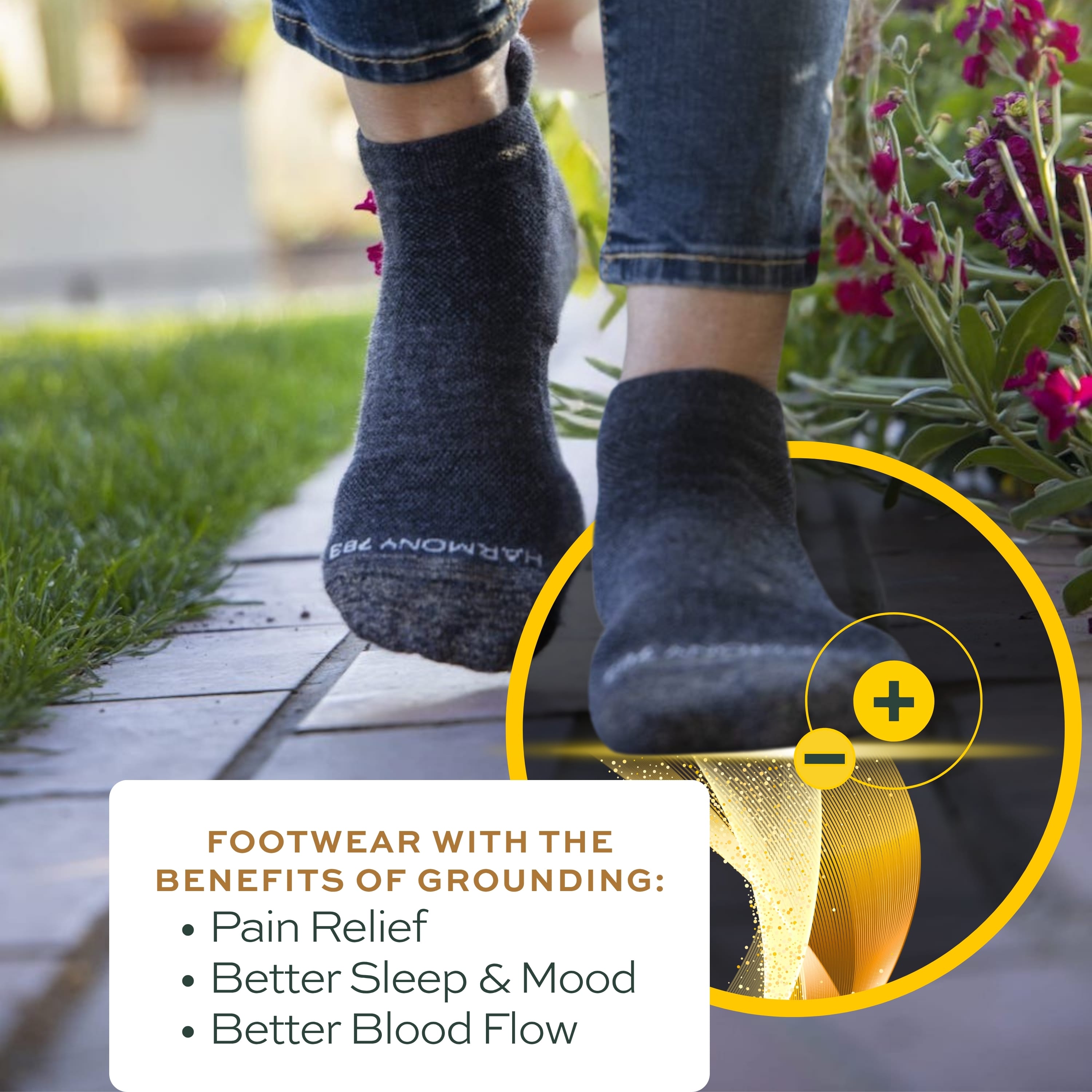 Grounding footwear benefits — Pain Relief, Better Sleep & Mood, Better Blood Flow
