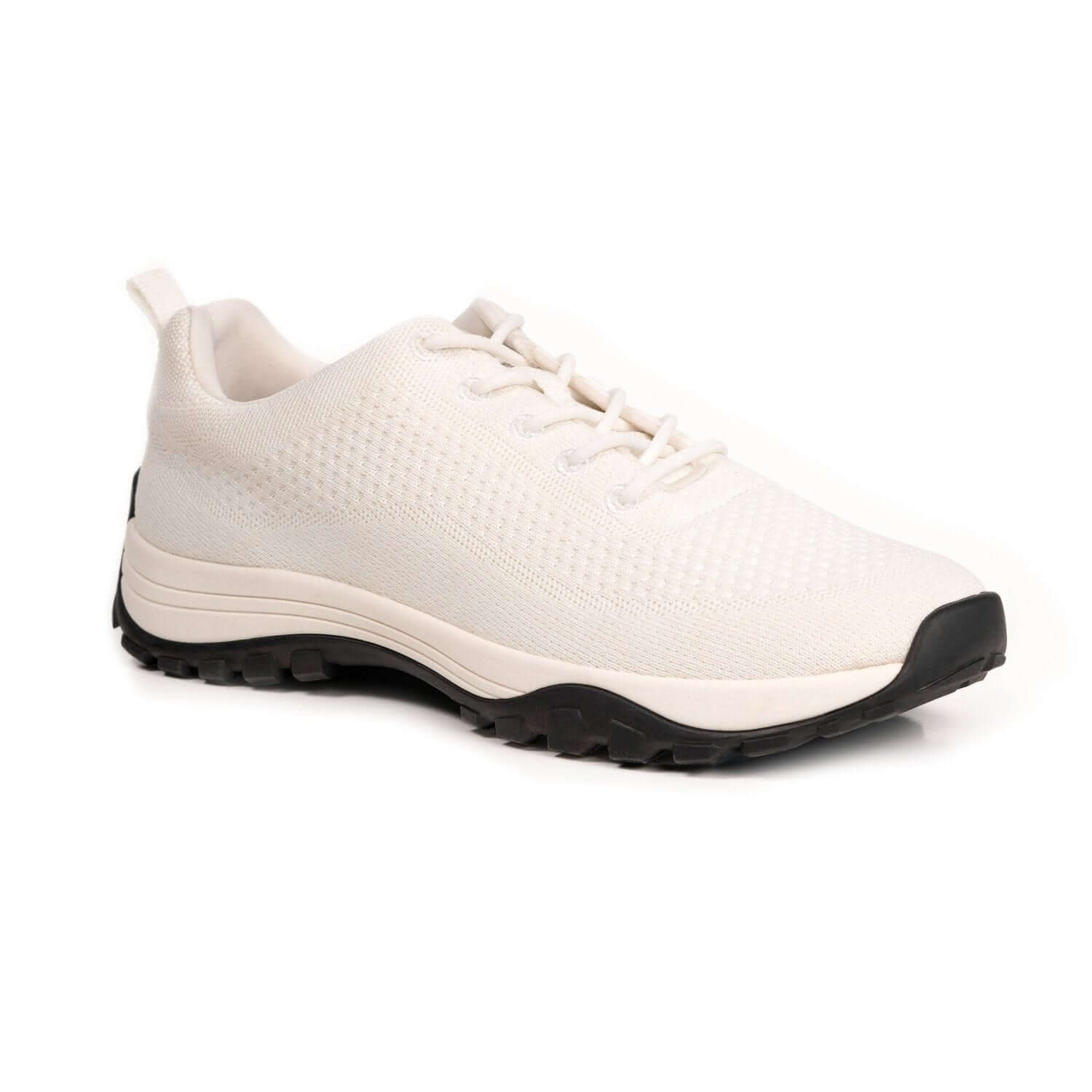 White bamboo knit grounding sneaker for men and women category view