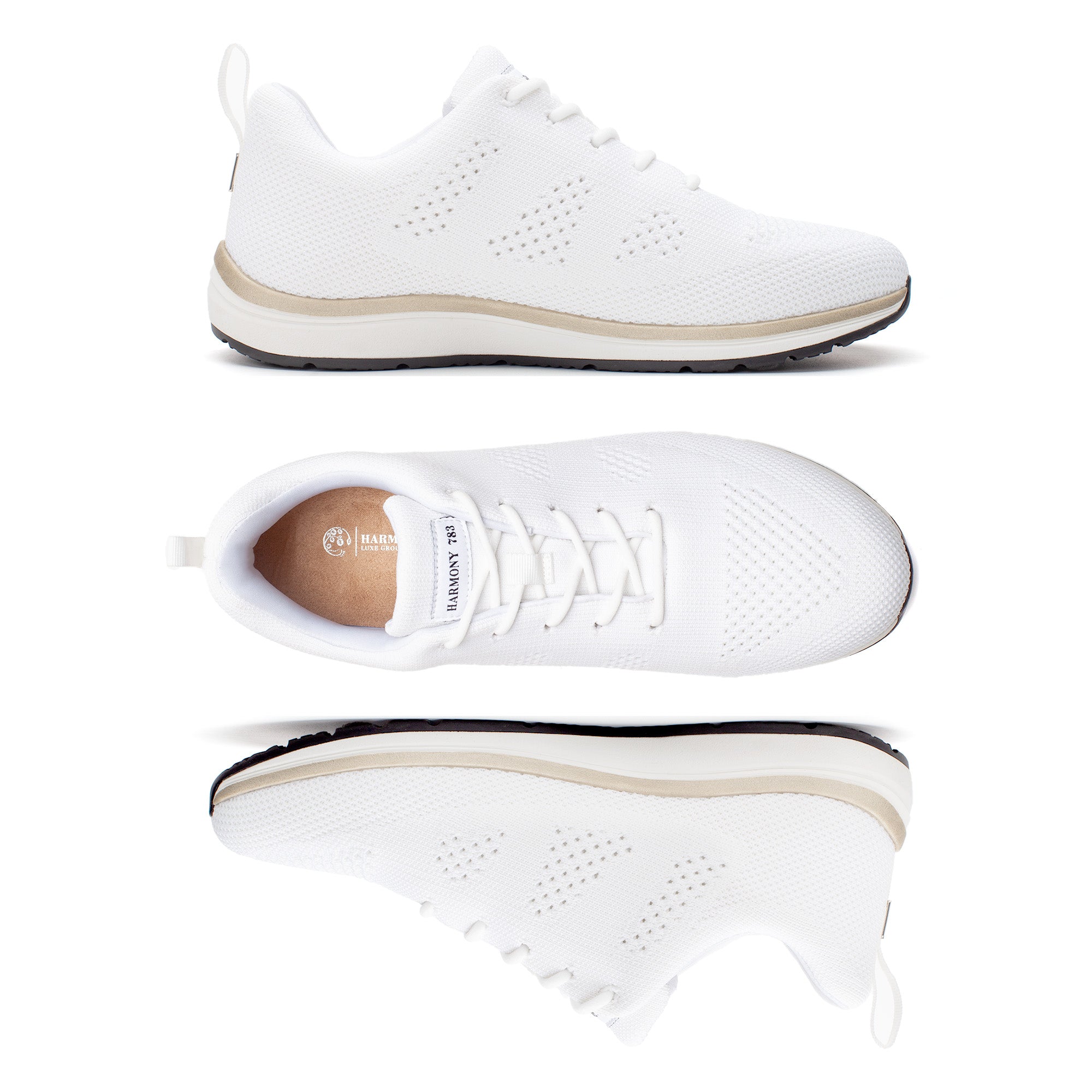 Pamela Lace-Up • White & Gold