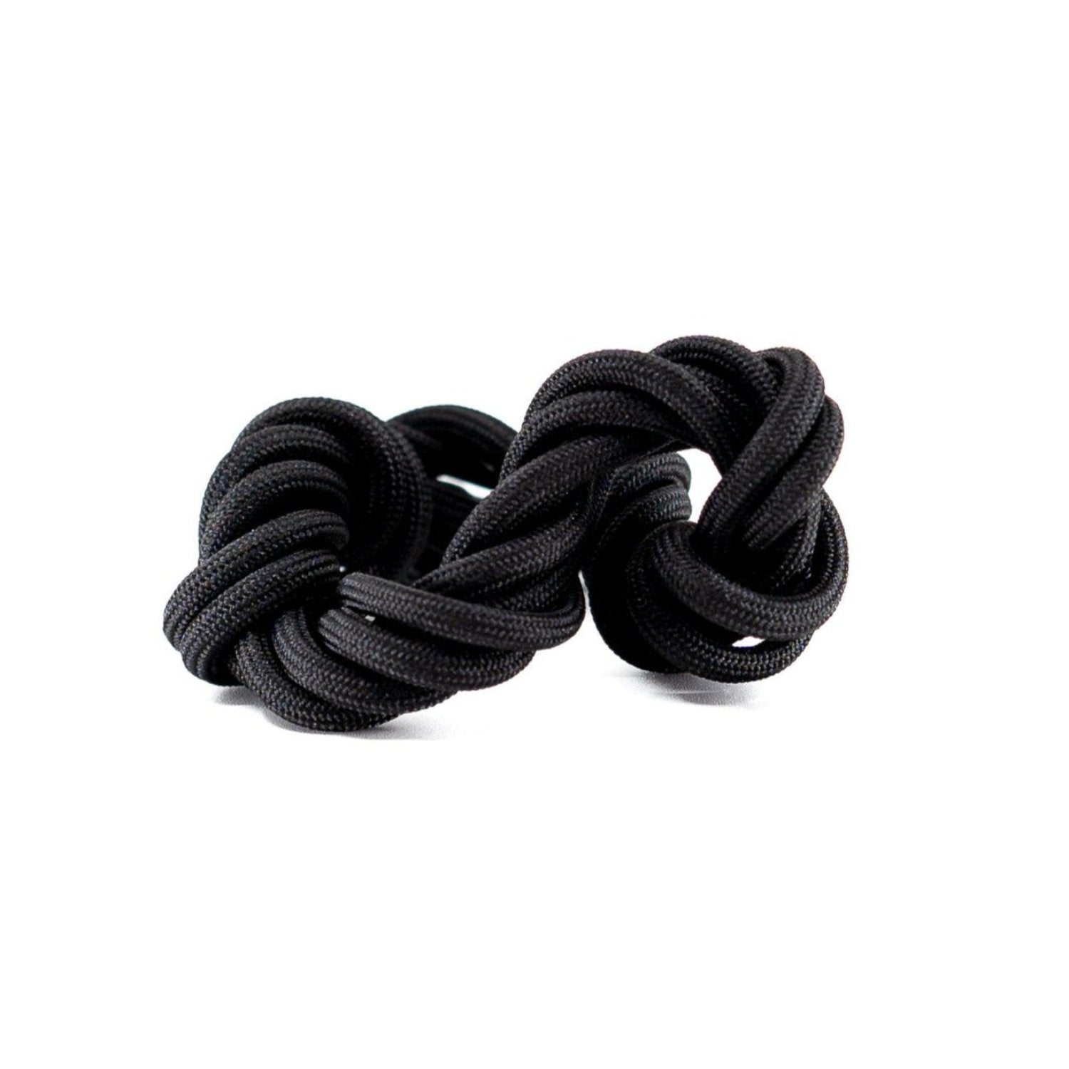 Black nylon round shoelace