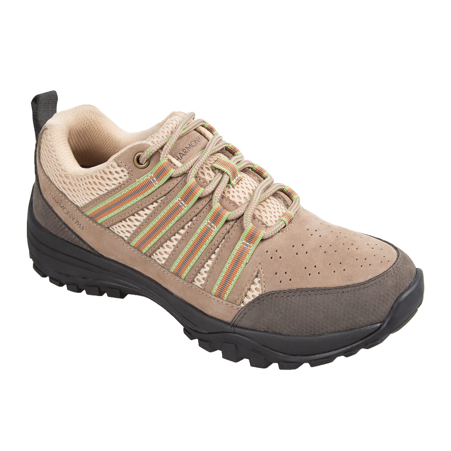 Dakota Trail Shoe Khaki Nubuck Leather with Creme Mesh for men and women grounding