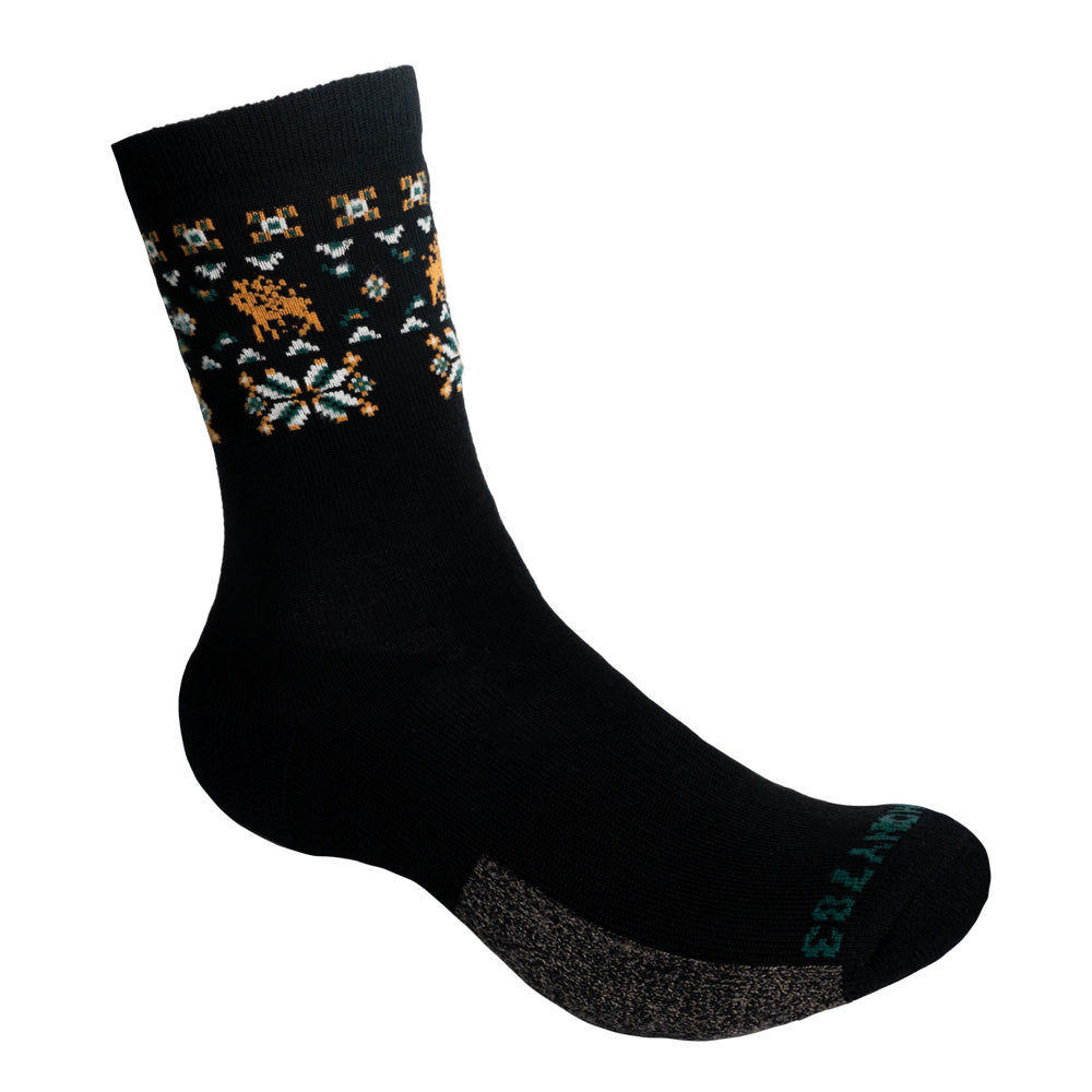 festive merino wool grounding crew socks - Category