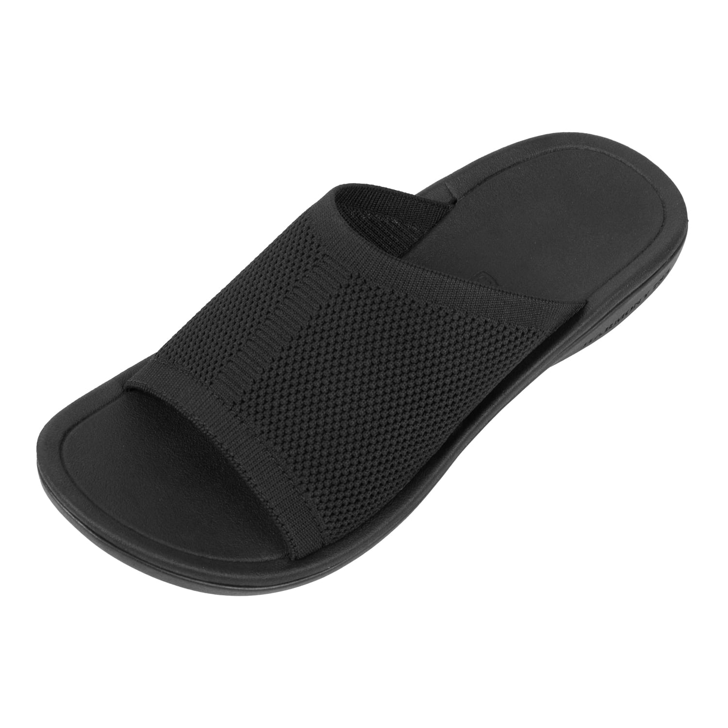 Harmony 783 sophie slide knit black sandal 
 conductive grounding and earthing footbed
hero Angle
