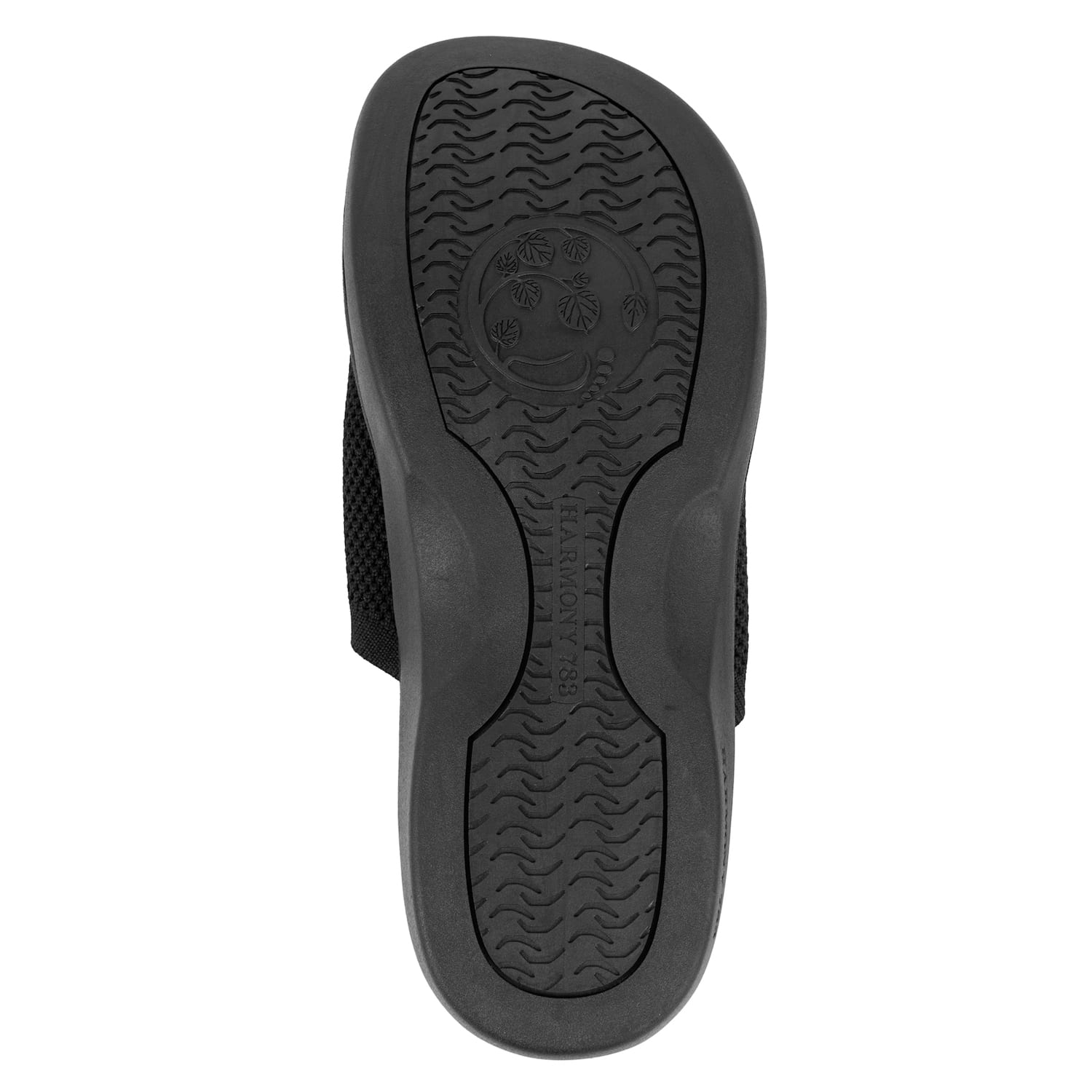 Harmony 783 sophie slide knit black sandal 
 conductive grounding and earthing footbed
sole Angle
