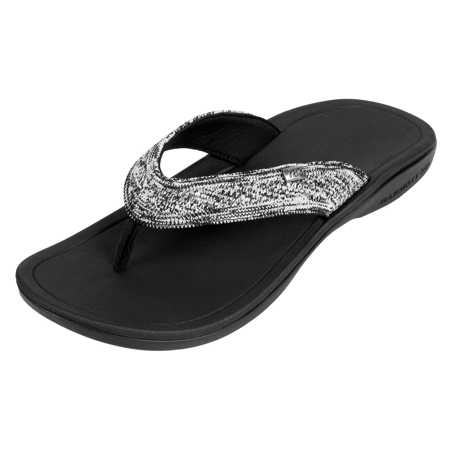 Harmony 783 Tatum knit Flip Flop and sandal 
heather grey conductive grounding and earthing footbed
hero Angle