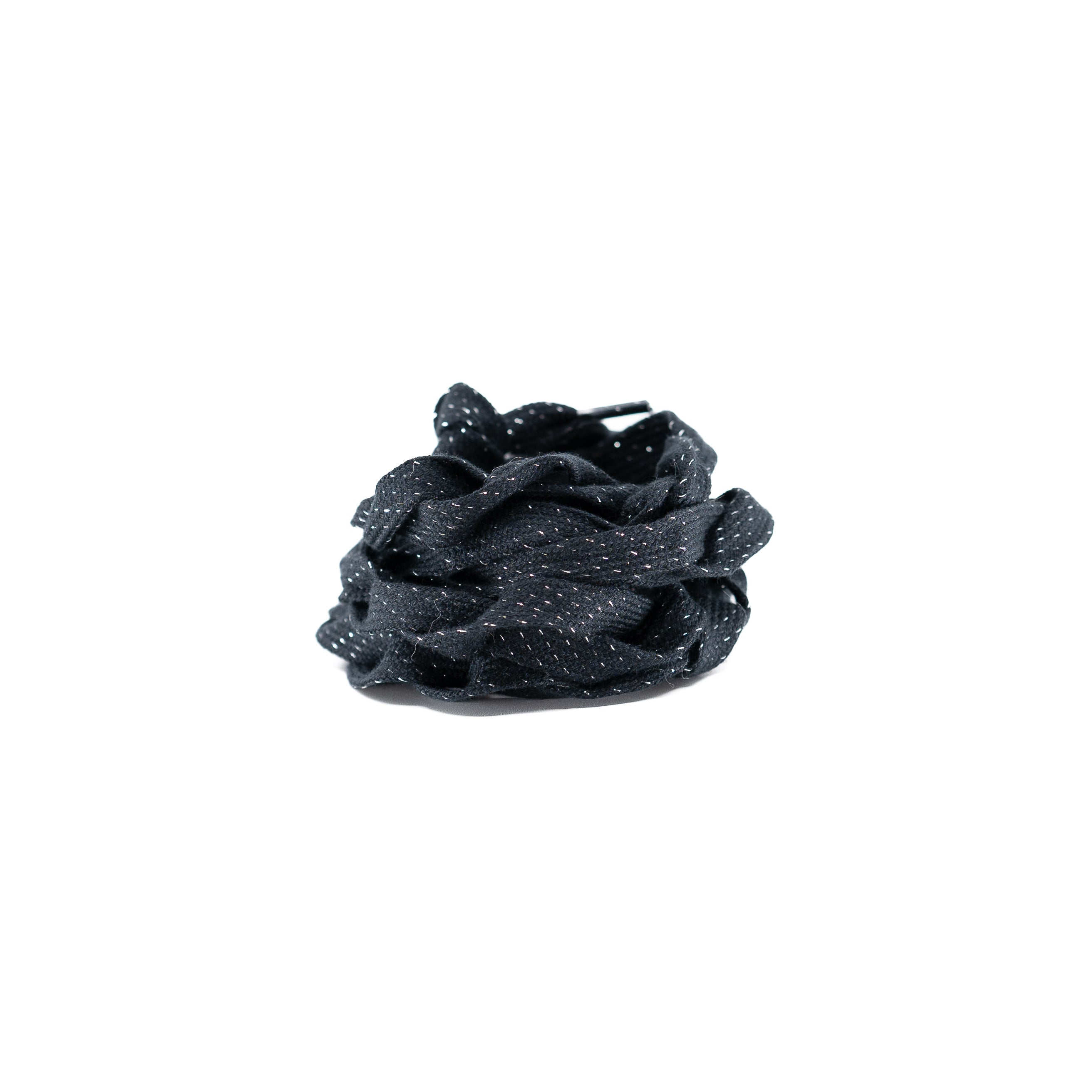 Black Sparkle Cotton Shoelace • High-Top