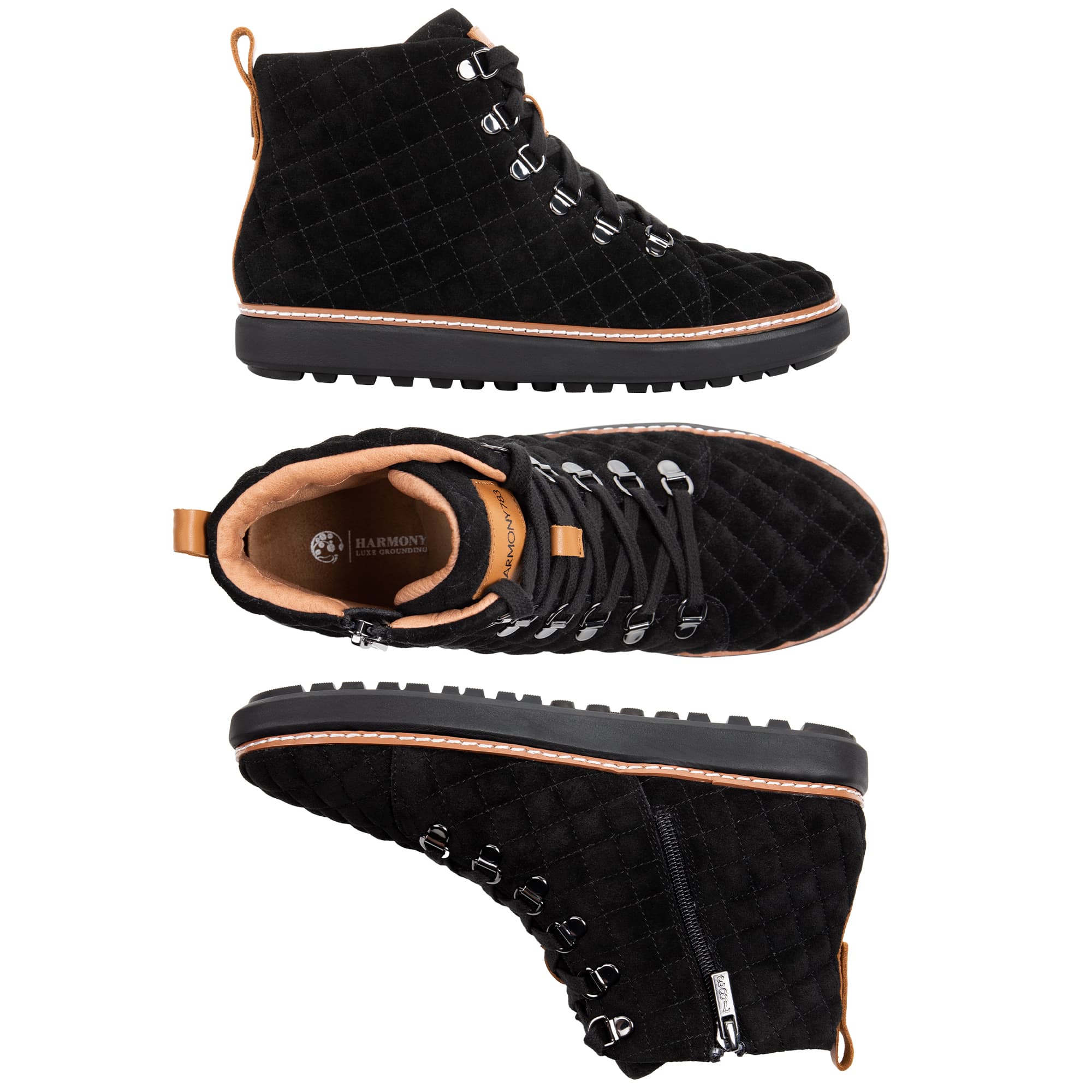 Melissa High-Top • Black Quilted