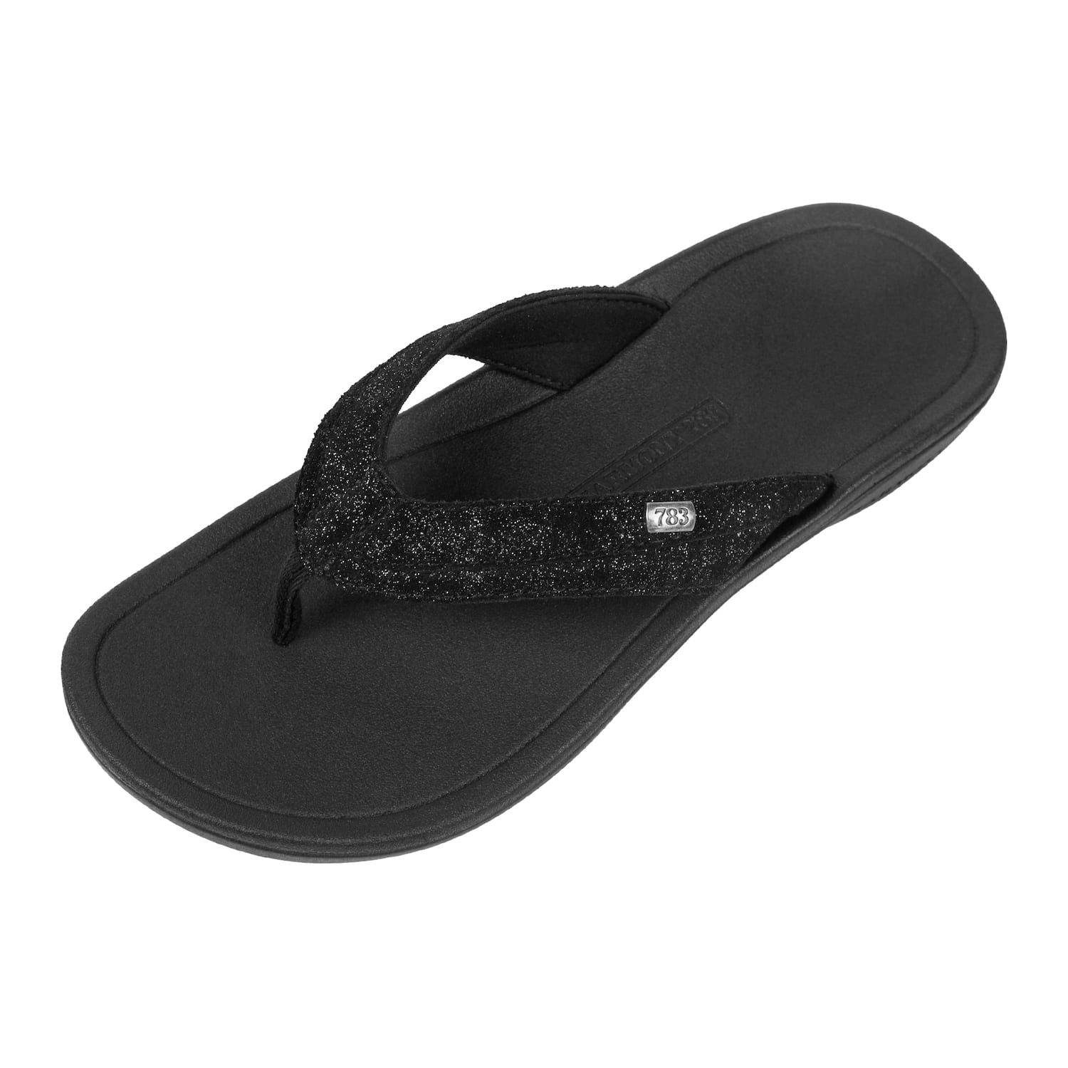 Harmony 783 Stella Womens Grounding Conductive Earthing Sandal in Black Shimmer Suede Flip Flop
Hero