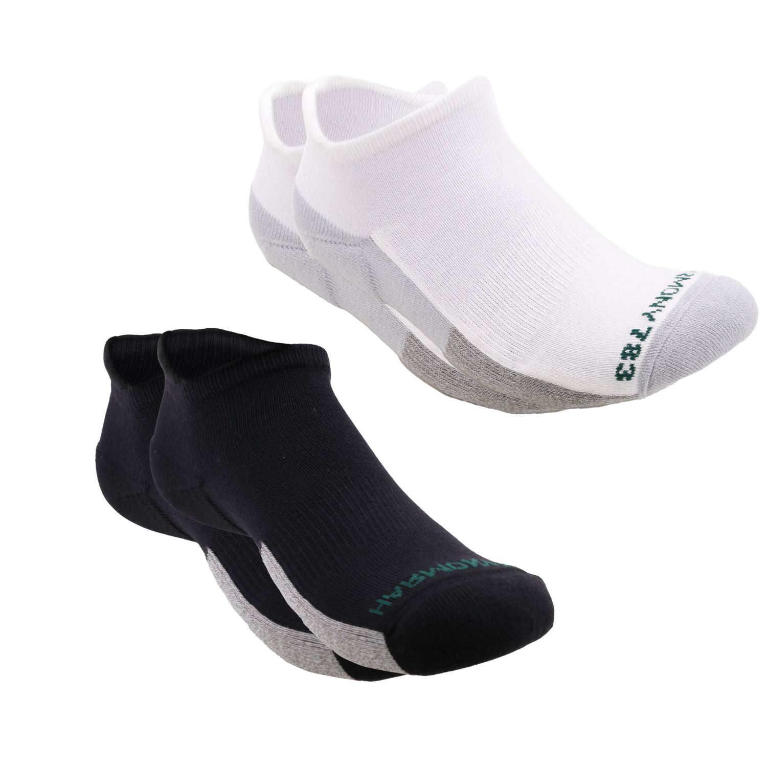 Low-Cut Grounding Socks 2-Pack • Black & White Organic Cotton