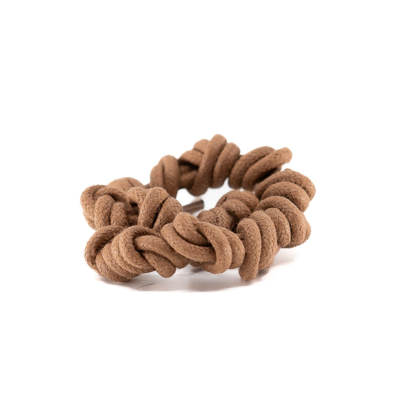 brown cotton round shoelaces braided