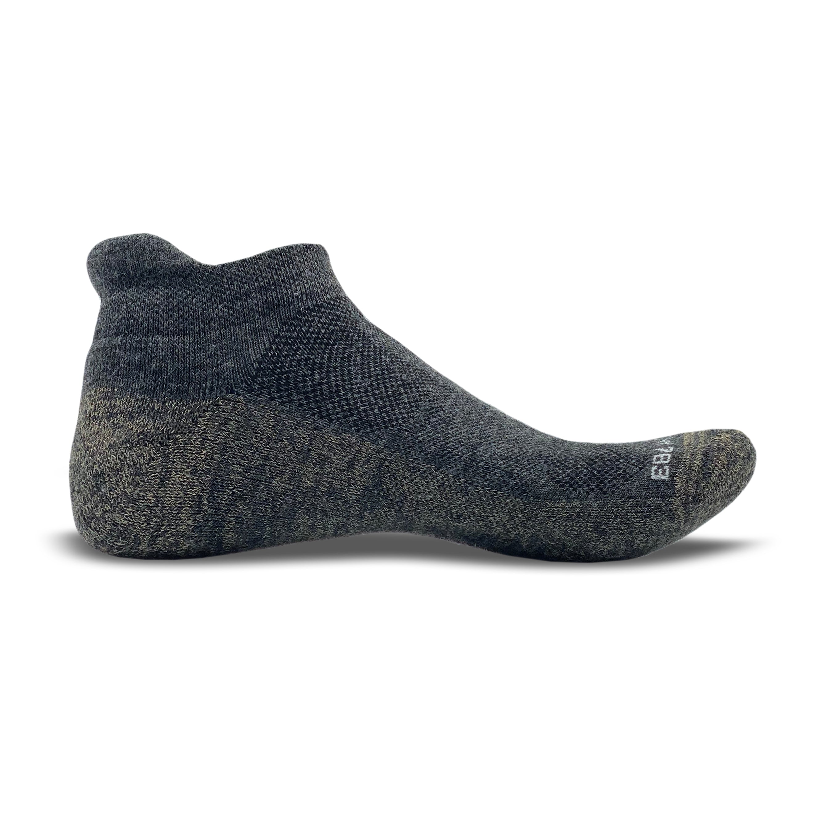 Low-Cut Grounding Socks • Grey Merino Wool