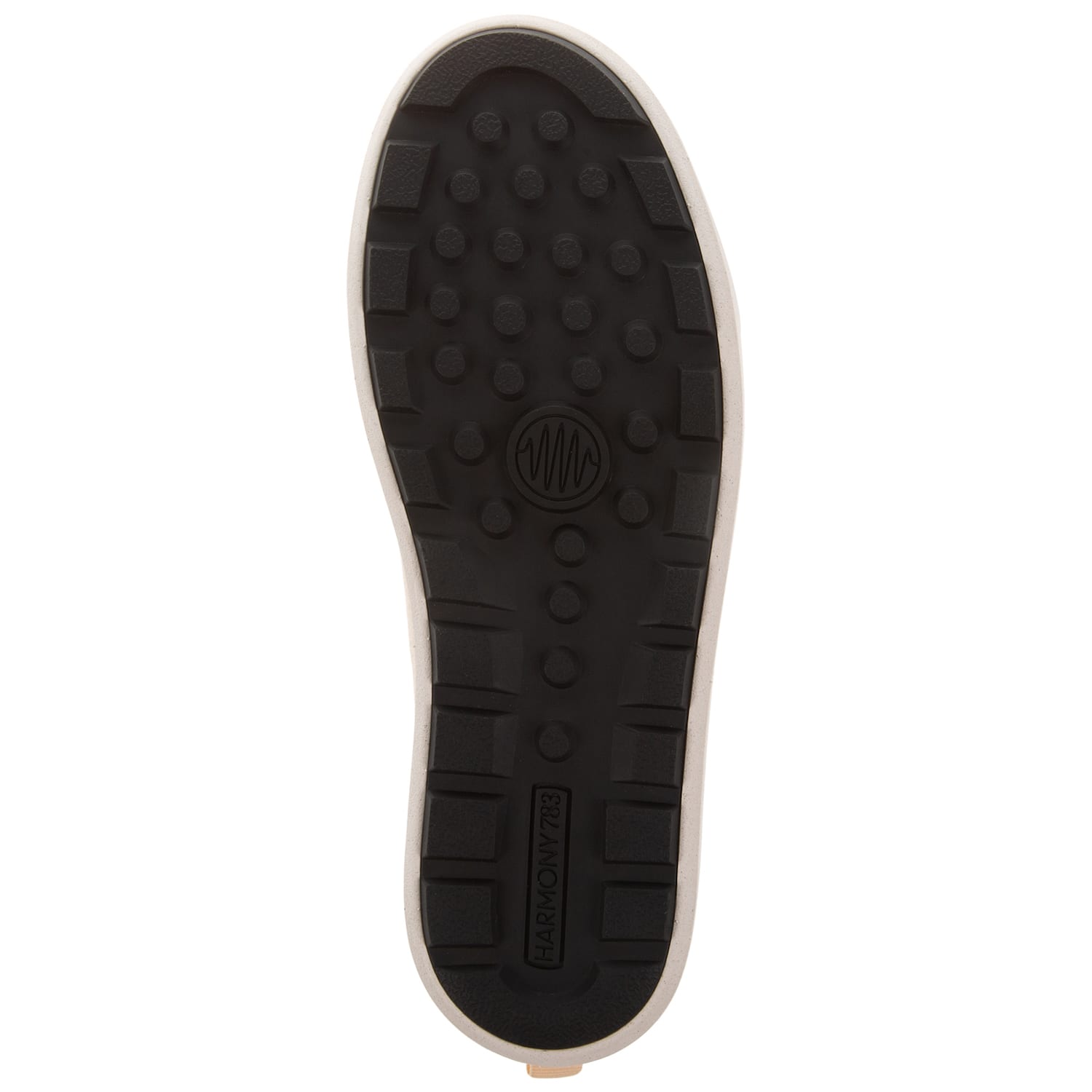 Grounding and Earthing outsole made of carbon infused rubber on Charlotte Champagne Velvet Walker