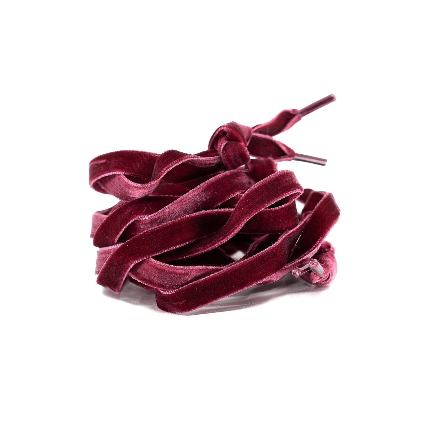 Bordeaux wine red velvet shoelace