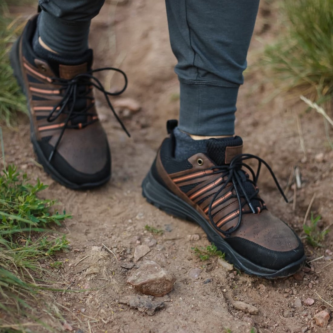 Trail Shoe • Jesse Brown Leather & Black Mesh
