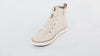 360 video of gold creme quilted grounding high-tops