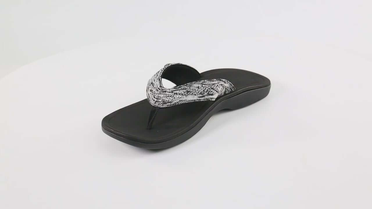 360 video Harmony 783 tatum heather grey sandal  and flip flop for grounding and earthing