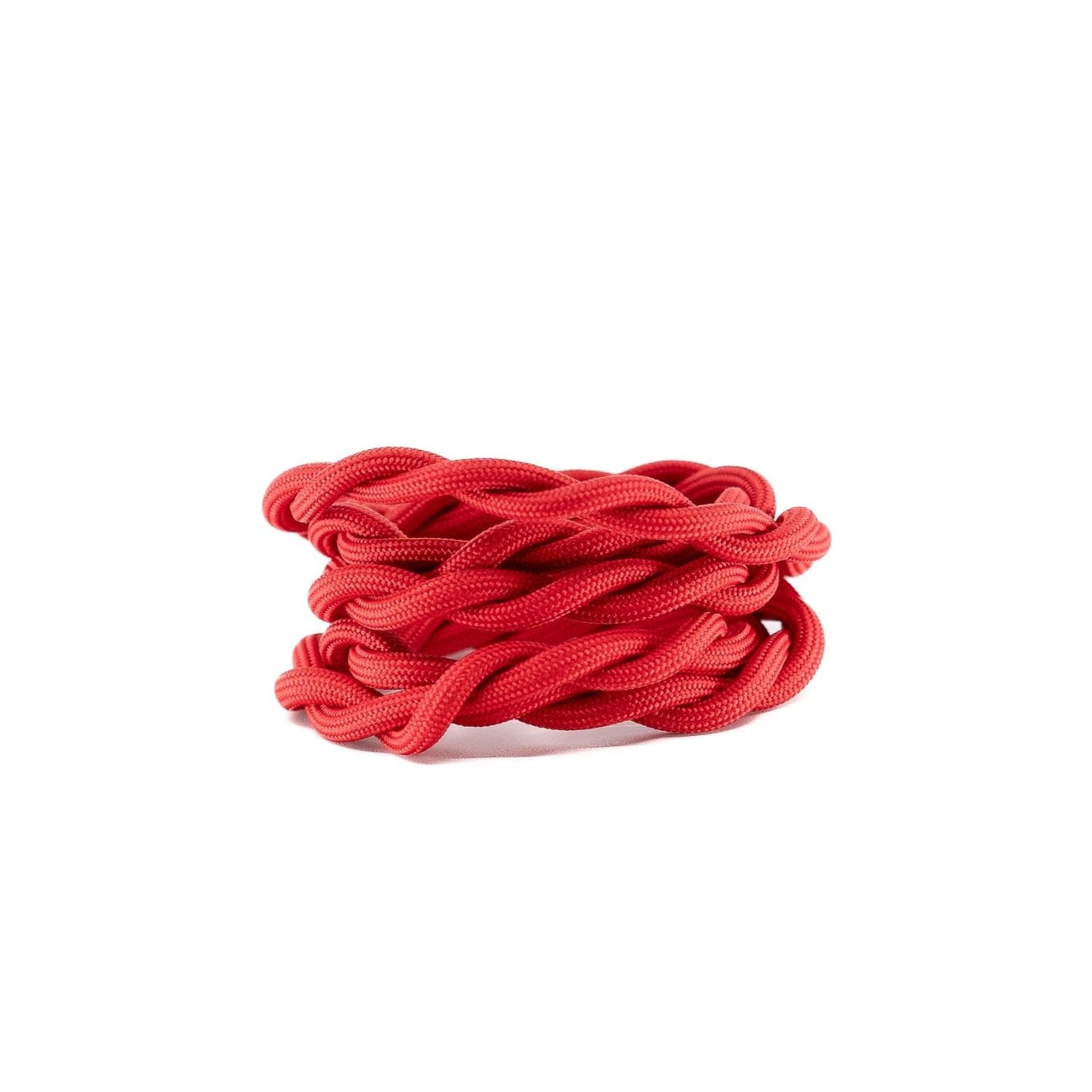 red nylon round shoelace