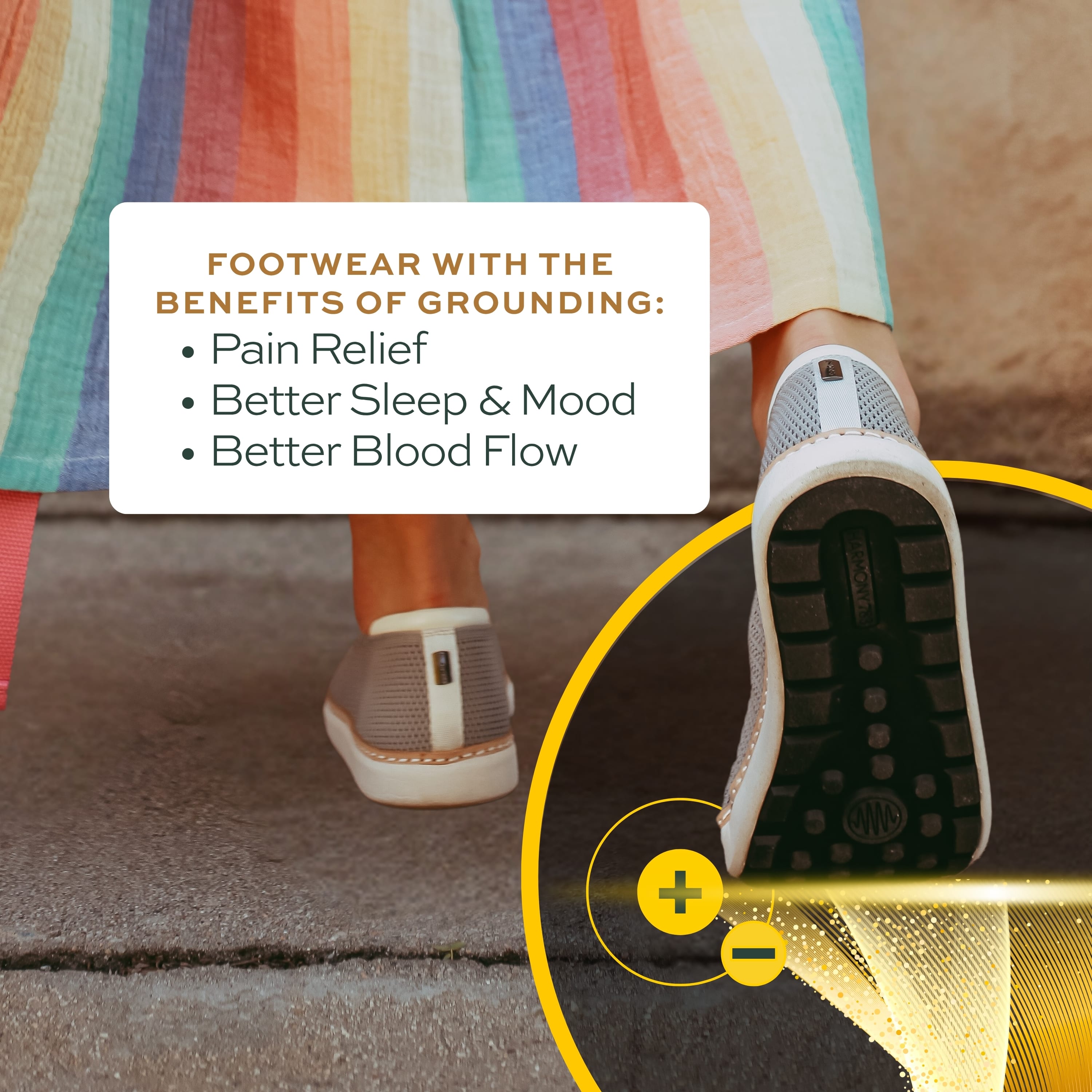 Grounding footwear benefits — Pain Relief, Better Sleep & Mood, Better Blood Flow