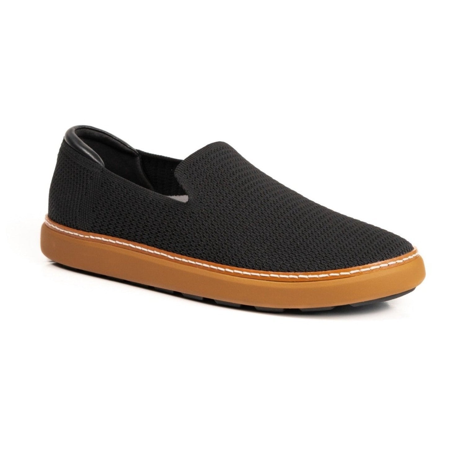 Category view of Black and Cognac Grounding Bamboo Knit Slip-On Shoe for Men and women