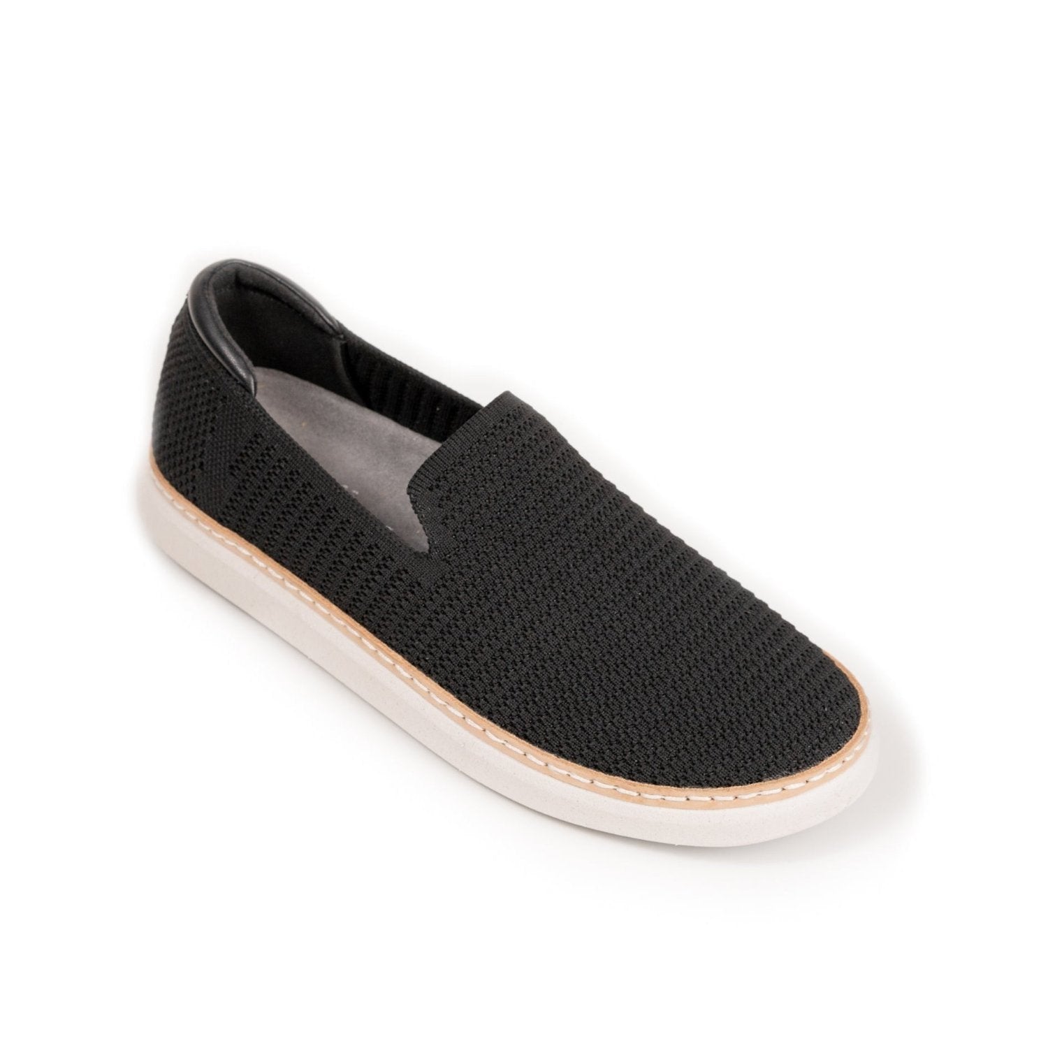 Category view of black and white bamboo knit grounding slip-on for men and women