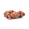 Round cognac cotton shoelace