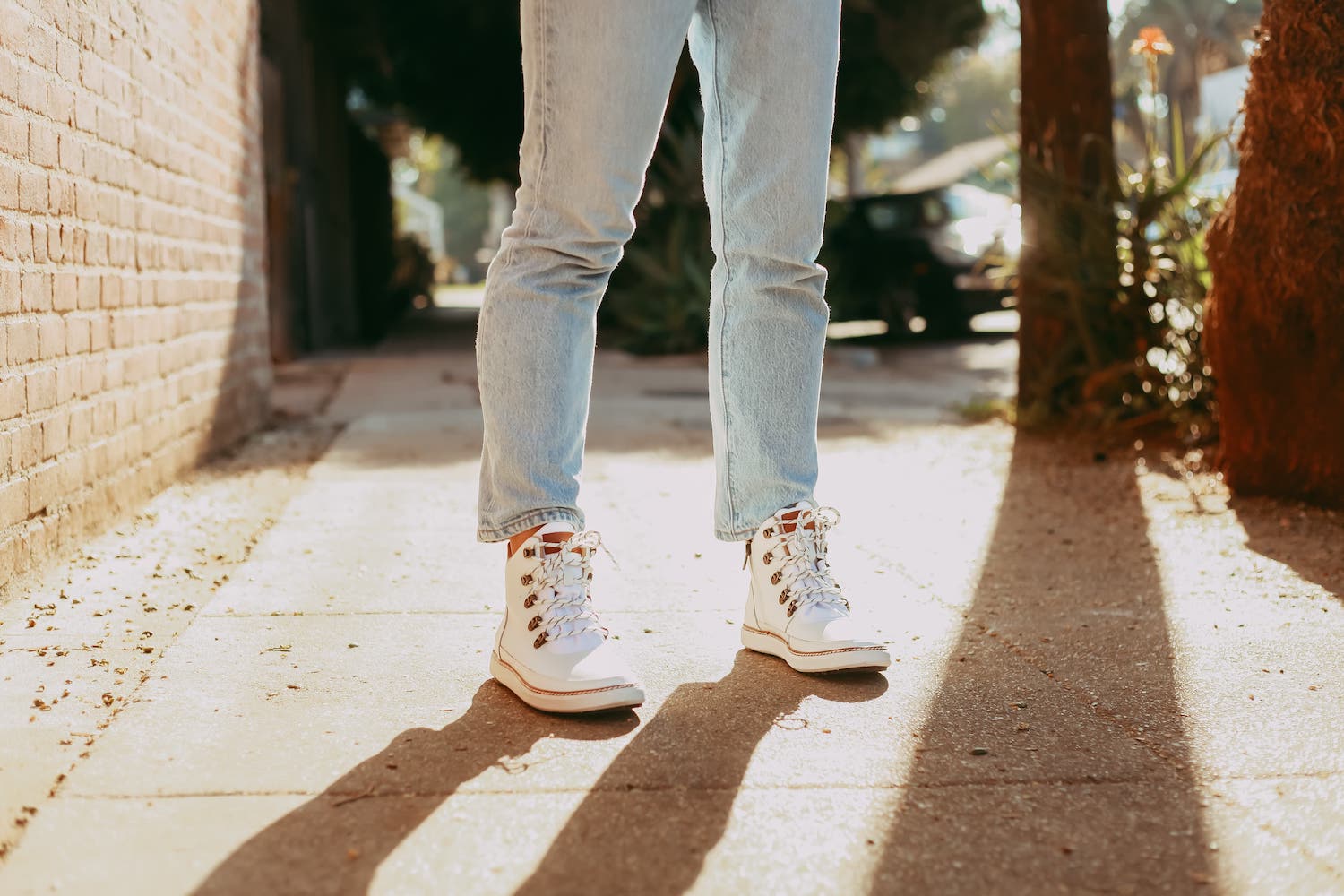 White Leather Ankle Boot