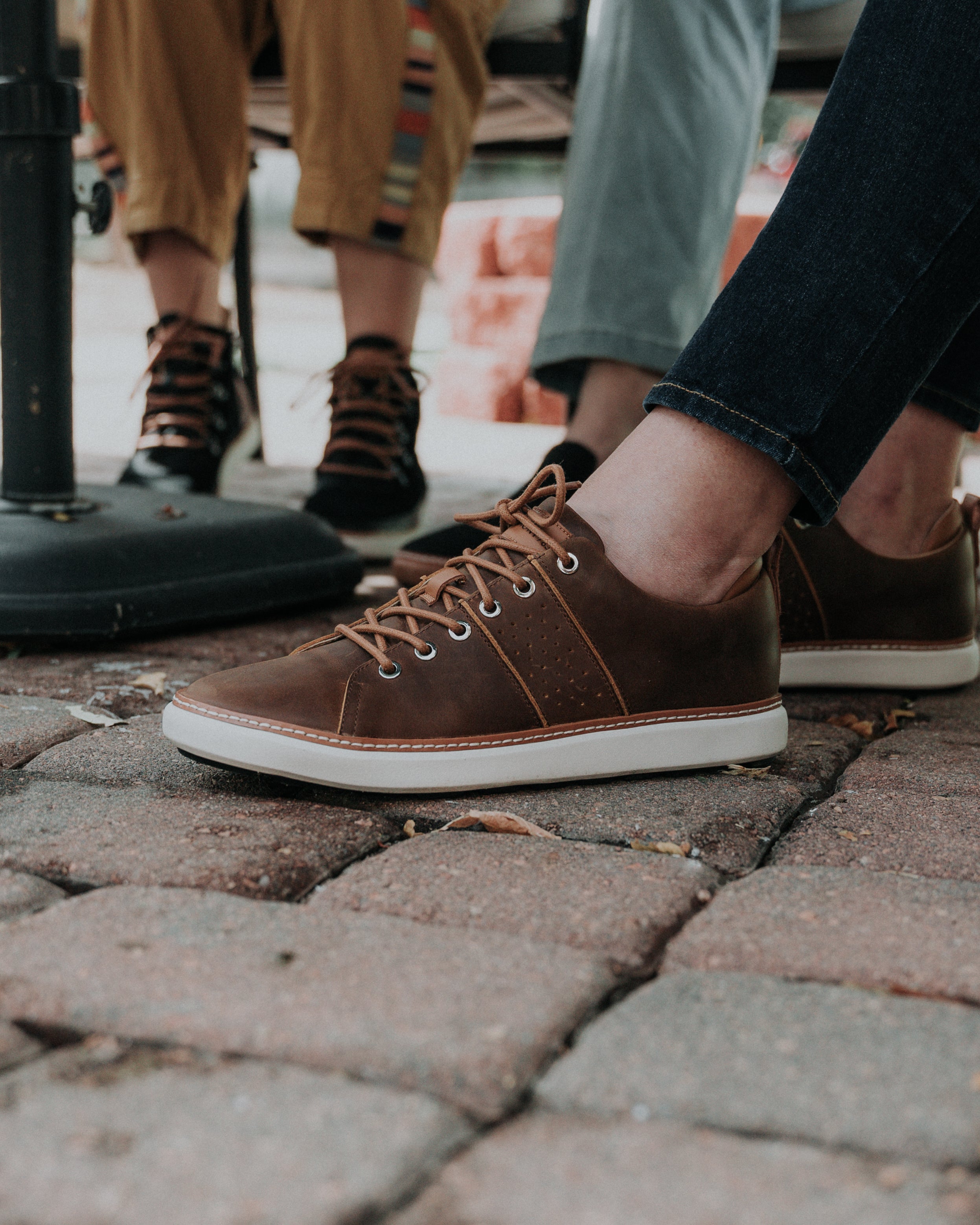Classic Walker • Brown & White Leather
