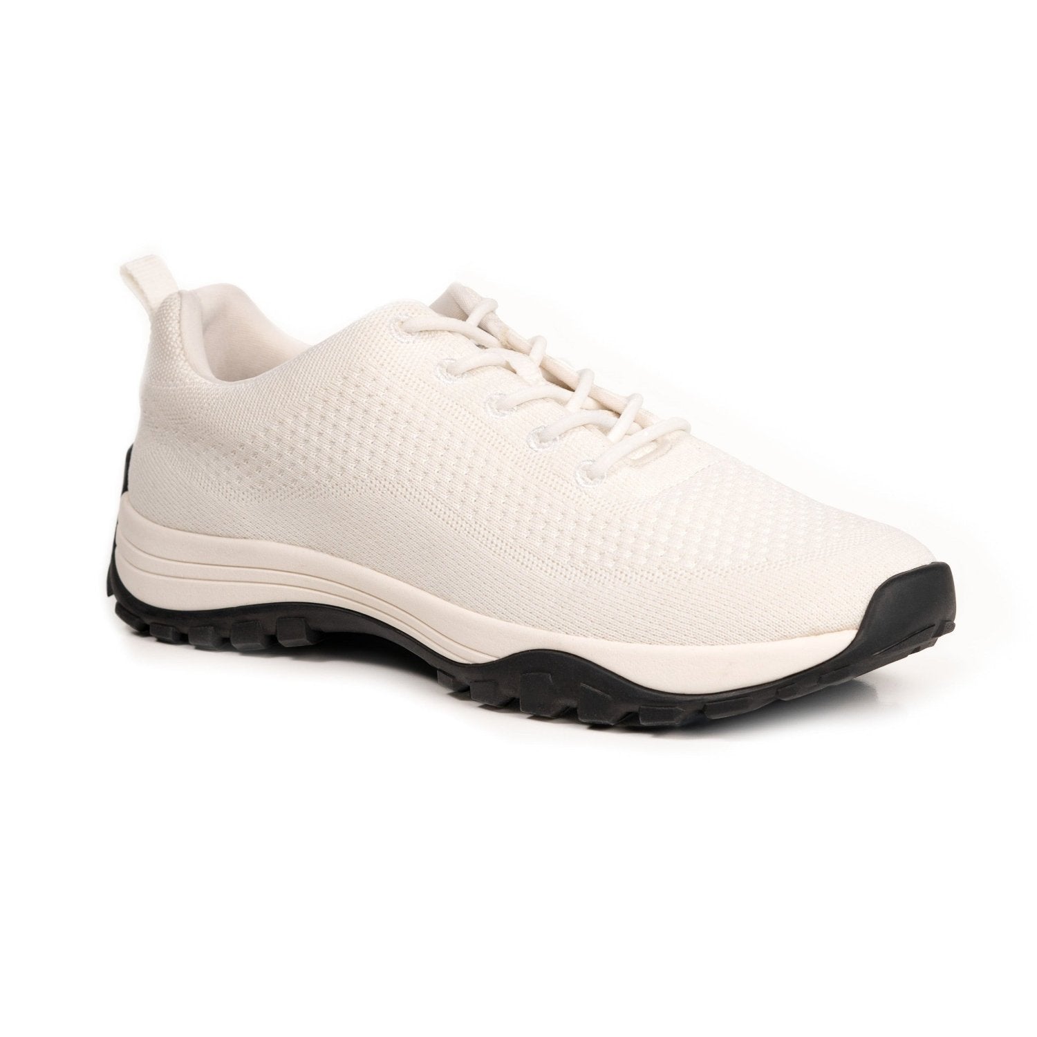 White bamboo knit grounding sneaker for men and women category view