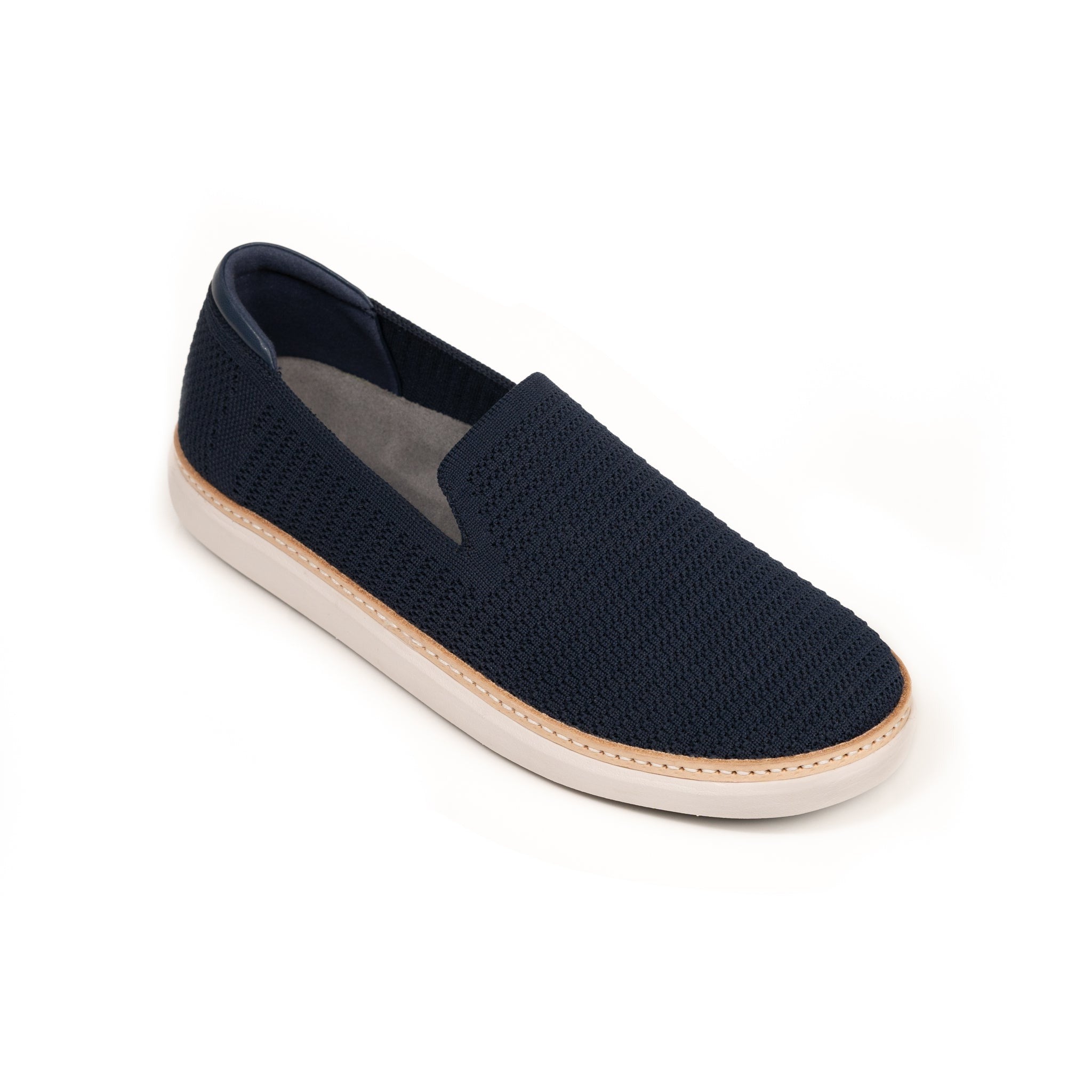 Navy Bamboo Knit Grounding Slip-On